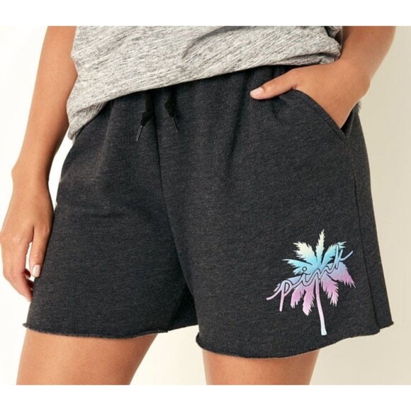 VS PINK OUTFIT PALM TREE SHINE SET TROPICAL L dad shorts tank - Picture 7 of 9